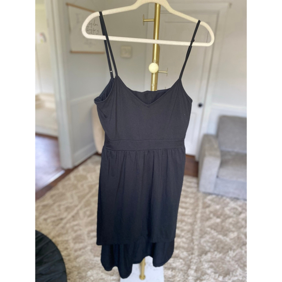 Shein Curve High Low Dress Black Casual Summer Wedding Boho Comfy Feminine Party - Picture 2 of 7